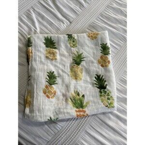Little Unicorn Pineapple Baby Swaddle Blanket Newborn Bamboo 45x45 Inches